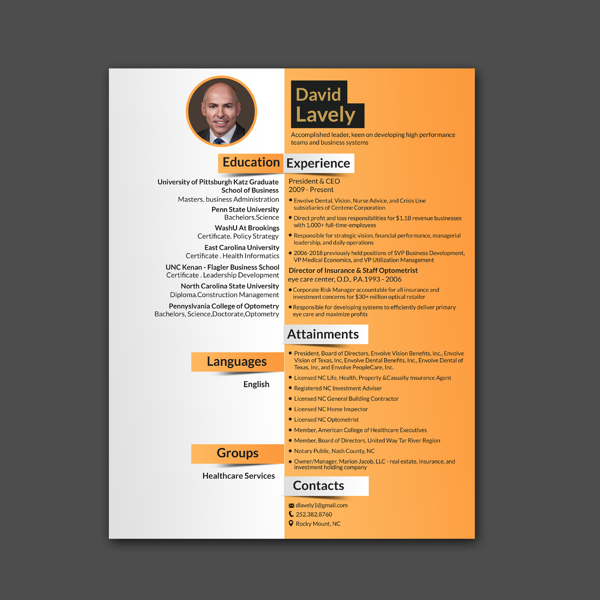 Design de CV par aspiremedia pour ce projet | Design #27700543