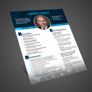 Design de CV par Schöpfer pour ce projet | Design : #27705135