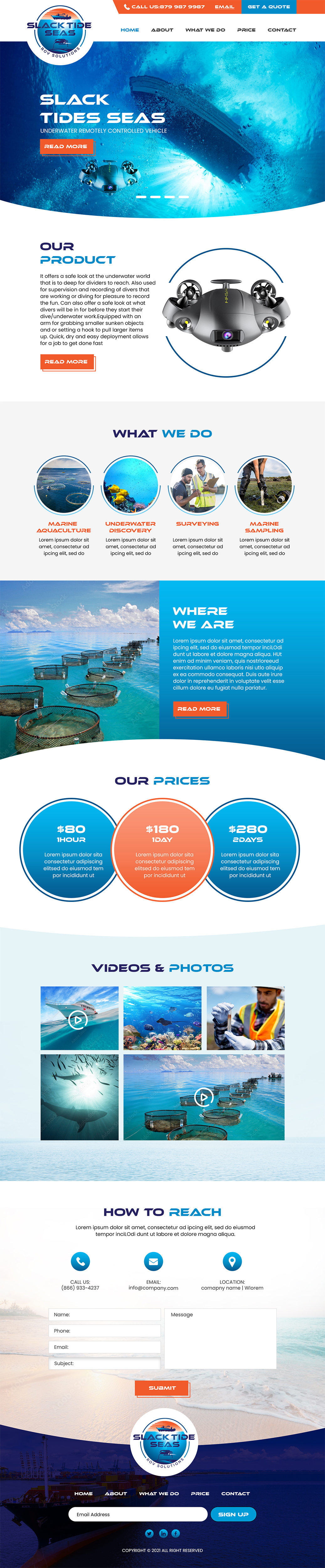 Web Design by MAHABA for Slack Tide Seas | Design #27705955