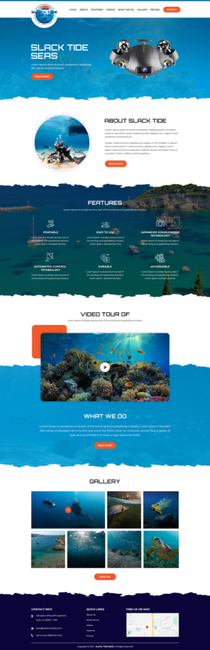 Web Design by VC for Slack Tide Seas | Design: #27707319