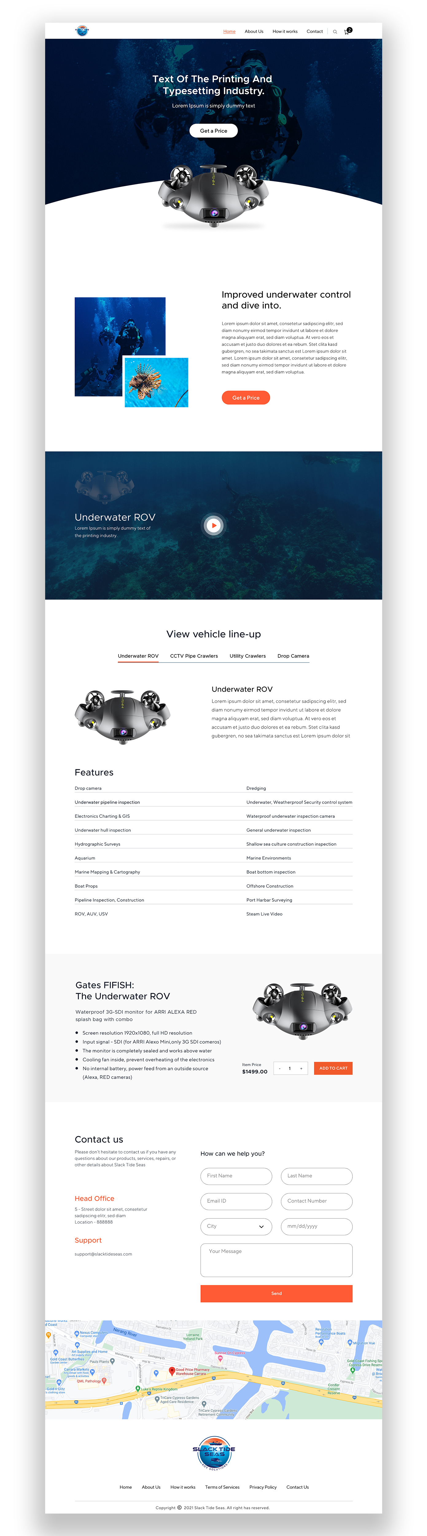 Web Design by Cre8r for Slack Tide Seas | Design #27704700