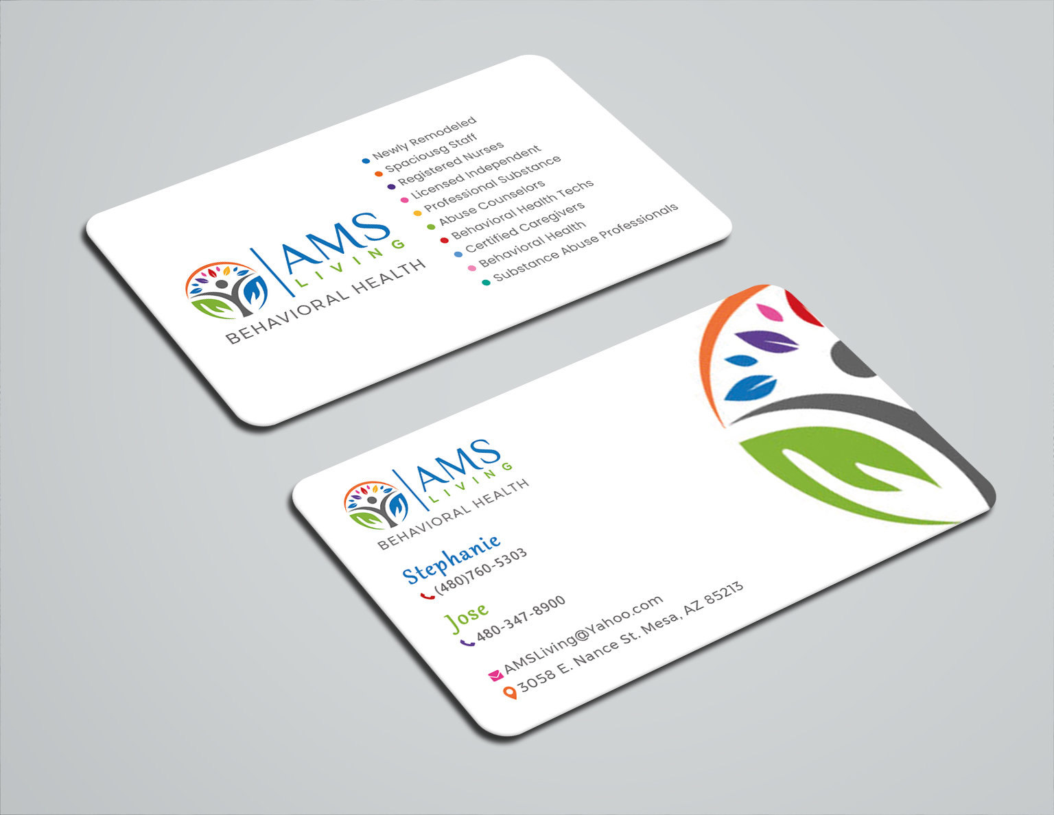 Business Card Design by Creative Moon Design for AMS LIVING, LLC  | Design #27717993