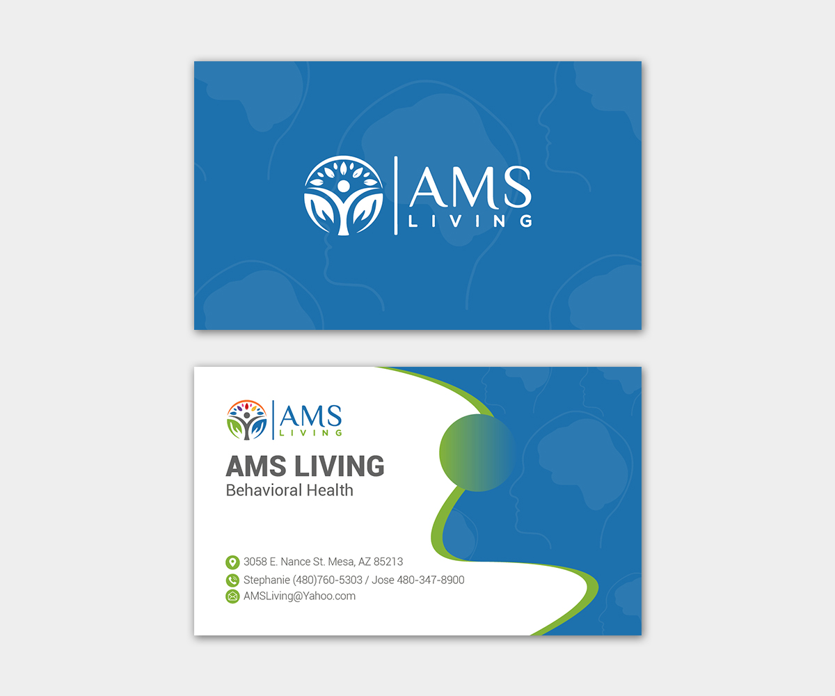 Diseño de Tarjeta de Presentación por AcostaGraphicS para AMS LIVING, LLC  | Diseño #27722576