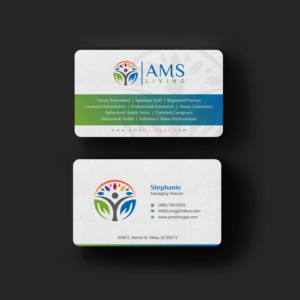 Diseño de Tarjeta de Presentación por INDIAN_Ashok para AMS LIVING, LLC  | Diseño: #27703523