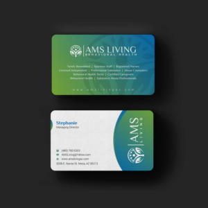 Diseño de Tarjeta de Presentación por INDIAN_Ashok para AMS LIVING, LLC  | Diseño: #27703525