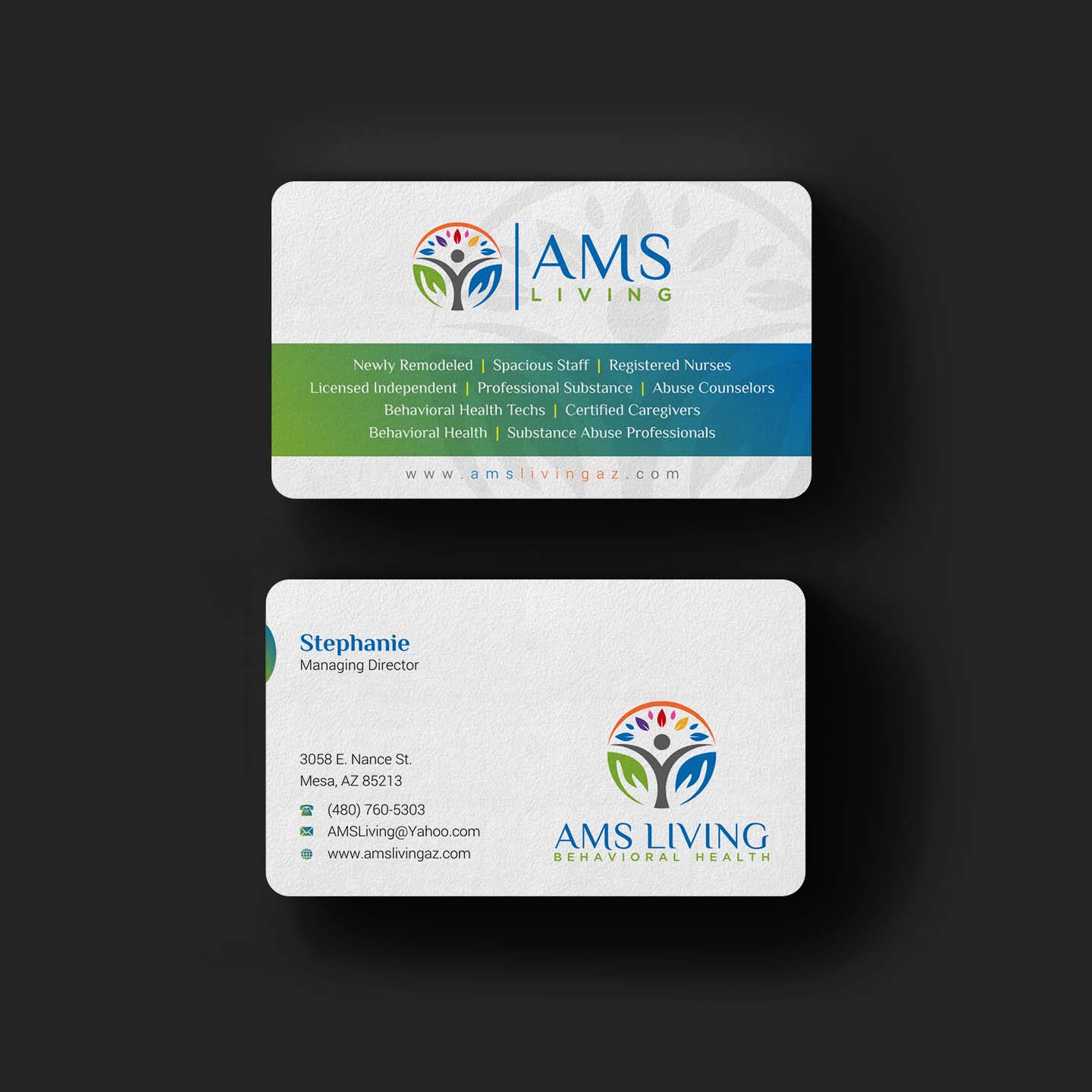 Diseño de Tarjeta de Presentación por INDIAN_Ashok para AMS LIVING, LLC  | Diseño #27703528
