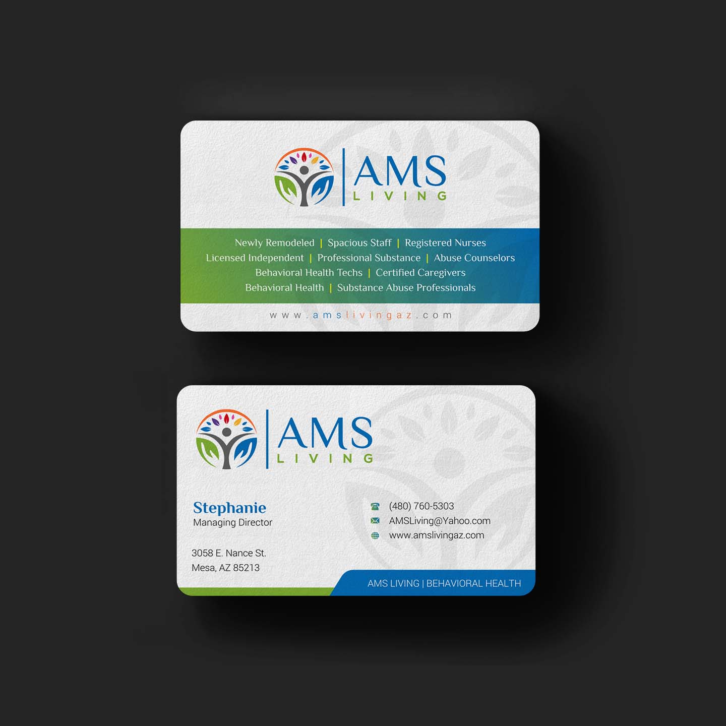 Design de Carte de Visite par INDIAN_Ashok pour AMS LIVING, LLC  | Design #27703530