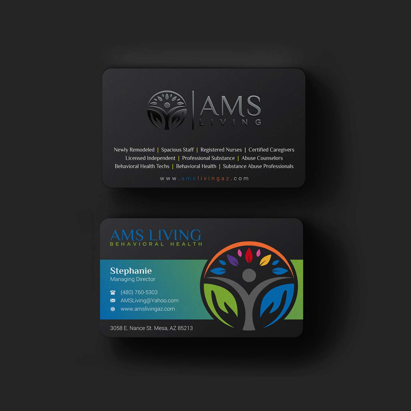 Diseño de Tarjeta de Presentación por INDIAN_Ashok para AMS LIVING, LLC  | Diseño #27703538