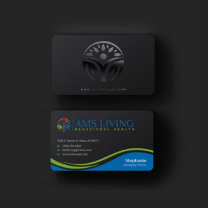 Business Card Design by INDIAN_Ashok for AMS LIVING, LLC  | Design: #27703541