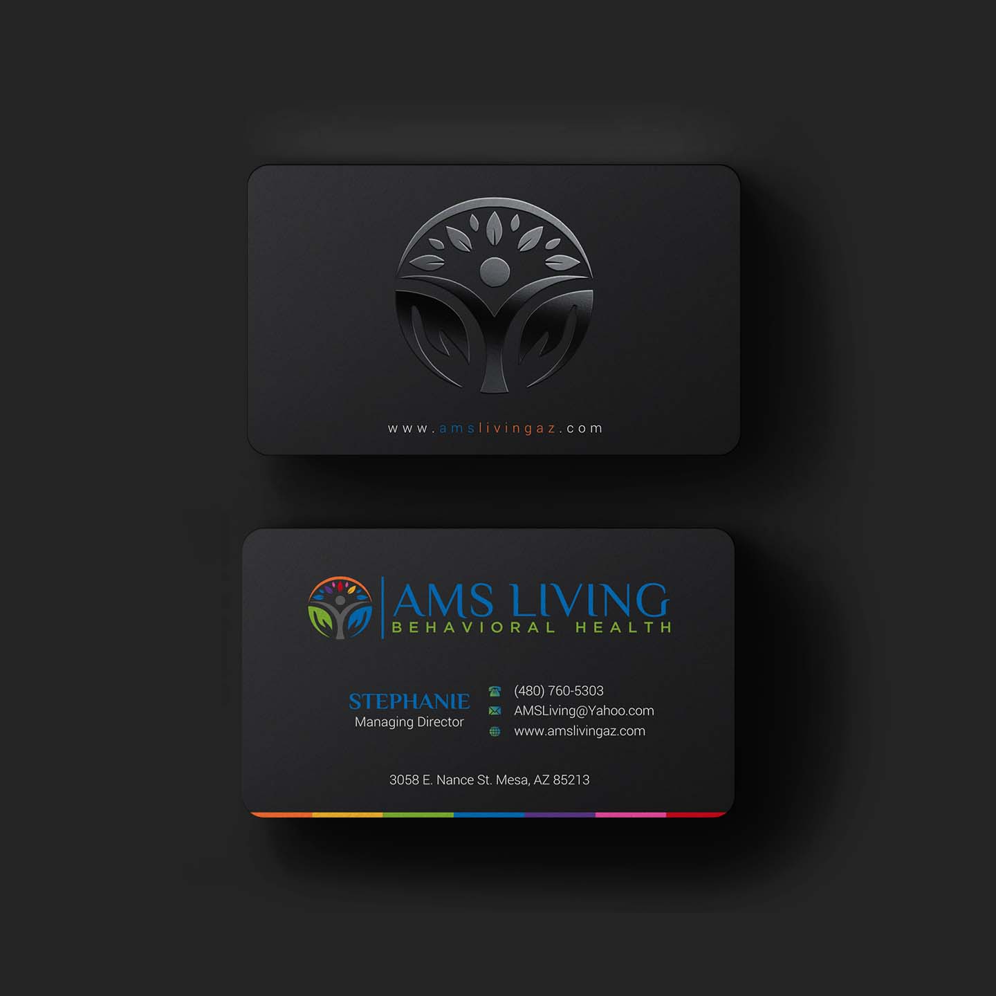 Business Card Design by INDIAN_Ashok for AMS LIVING, LLC  | Design #27703546