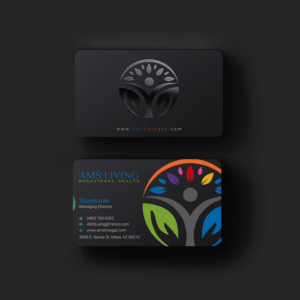 Business Card Design by INDIAN_Ashok for AMS LIVING, LLC  | Design: #27703547