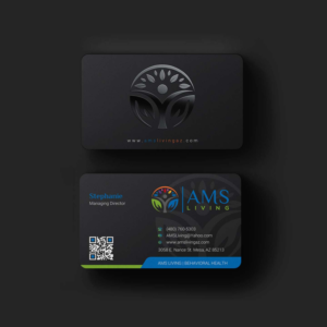 Business Card Design by INDIAN_Ashok for AMS LIVING, LLC  | Design: #27703552