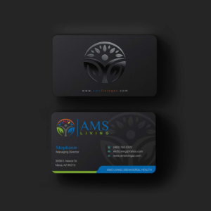 Business Card Design by INDIAN_Ashok for AMS LIVING, LLC  | Design: #27703554