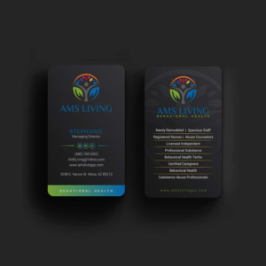 Design de Carte de Visite par INDIAN_Ashok pour AMS LIVING, LLC  | Design : #27703625