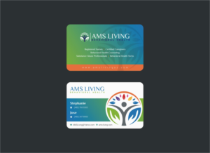 Business Card Design by INDIAN_Ashok for AMS LIVING, LLC  | Design: #27734828