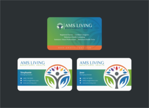 Design de Carte de Visite par INDIAN_Ashok pour AMS LIVING, LLC  | Design : #27734829