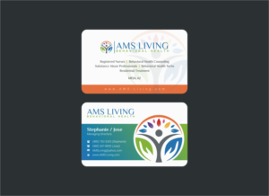 Business Card Design by INDIAN_Ashok for AMS LIVING, LLC  | Design: #27759207