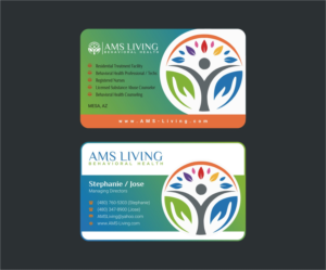 Design de Carte de Visite par INDIAN_Ashok pour AMS LIVING, LLC  | Design : #27812346