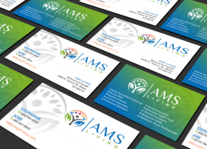 Business Card Design by Creations Box 2015 for AMS LIVING, LLC  | Design: #27704798