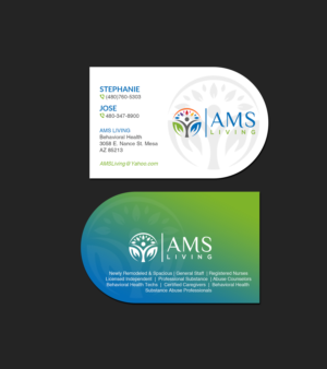 Business Card Design by Creations Box 2015 for AMS LIVING, LLC  | Design: #27704818