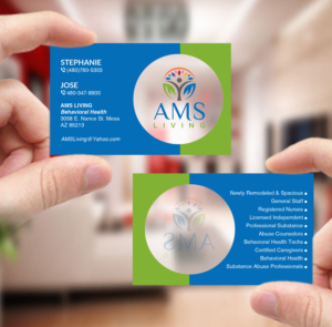 Visitenkarten-Design von Creations Box 2015 für AMS LIVING, LLC  | Design: #27709552