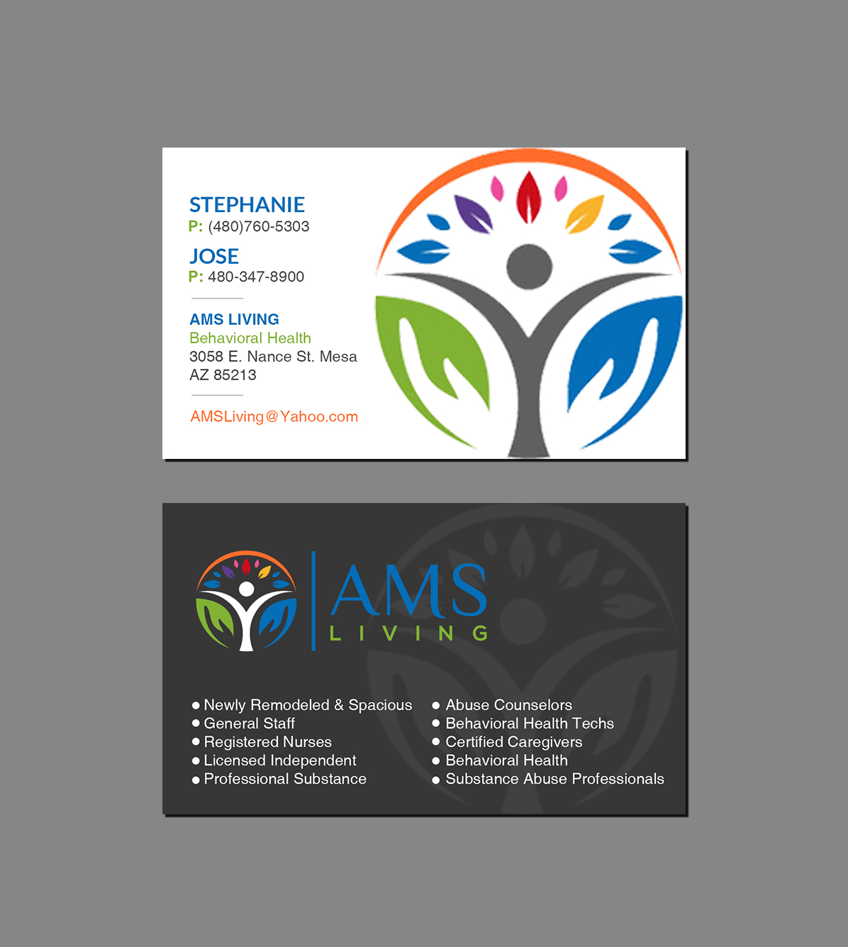 Diseño de Tarjeta de Presentación por Creations Box 2015 para AMS LIVING, LLC  | Diseño #27735946