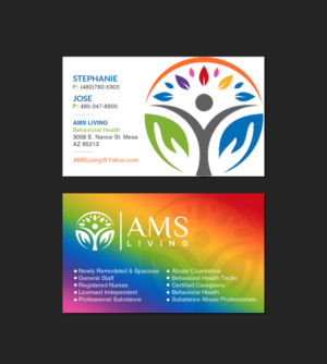 Visitenkarten-Design von Creations Box 2015 für AMS LIVING, LLC  | Design: #27735948