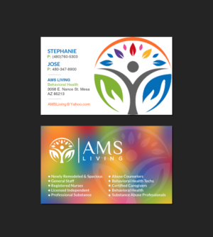 Visitenkarten-Design von Creations Box 2015 für AMS LIVING, LLC  | Design: #27736031