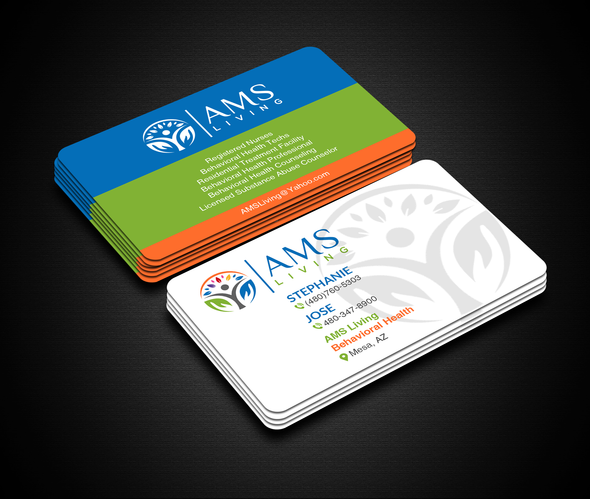 Diseño de Tarjeta de Presentación por Creations Box 2015 para AMS LIVING, LLC  | Diseño #27801999