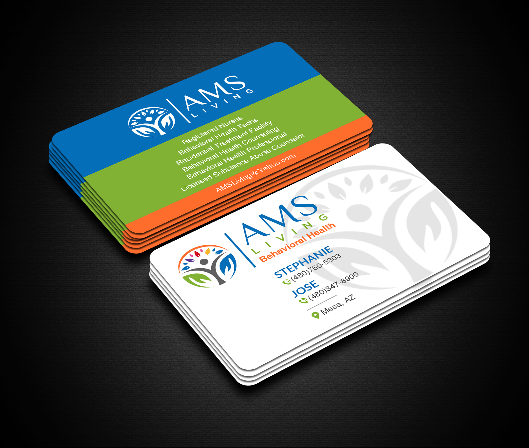 Diseño de Tarjeta de Presentación por Creations Box 2015 para AMS LIVING, LLC  | Diseño #27808039