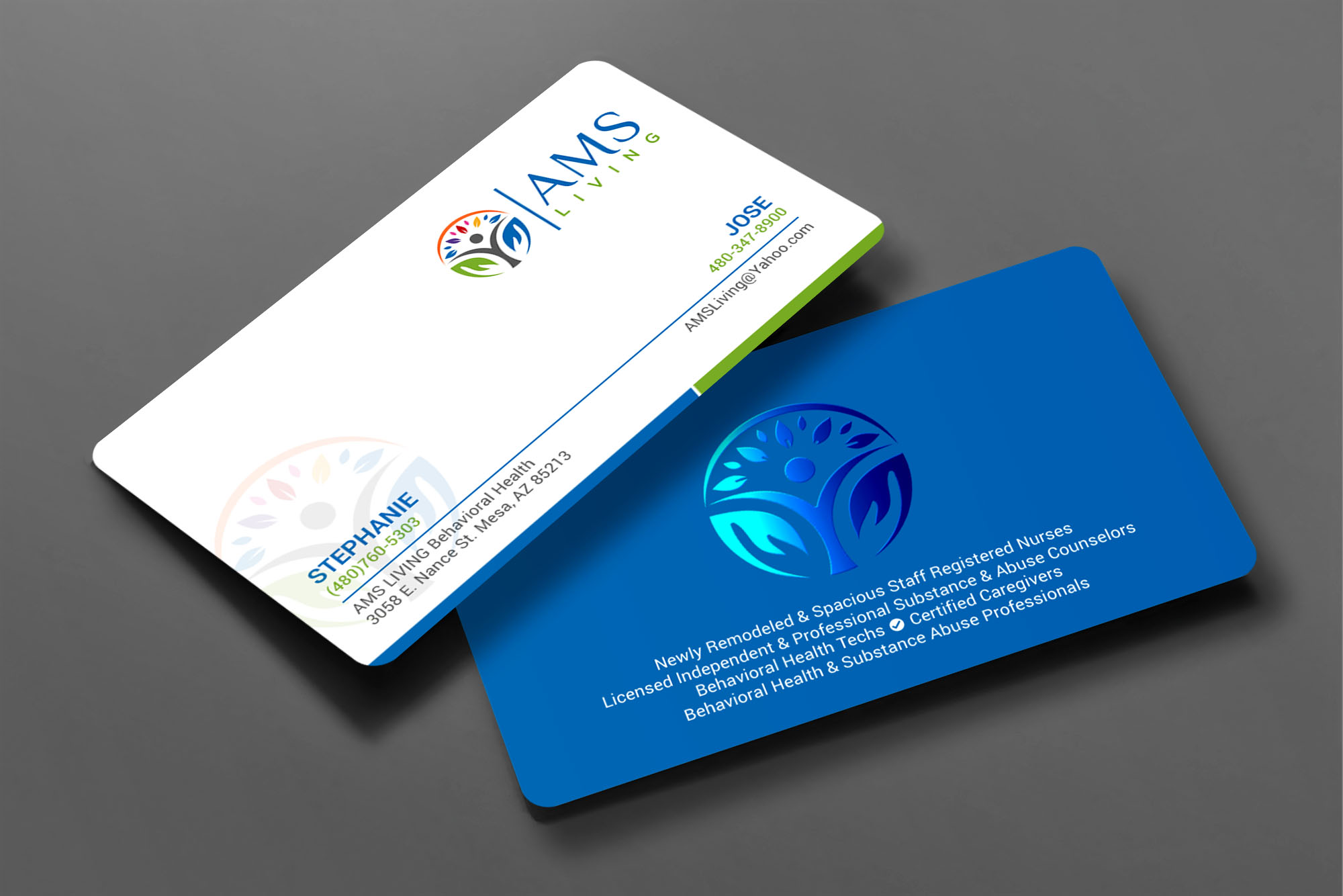 Business Card Design by chandrayaan.creative for AMS LIVING, LLC  | Design #27702763