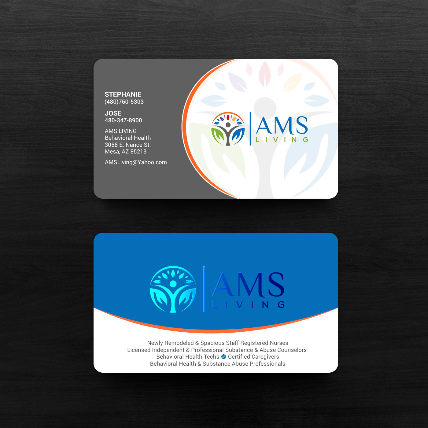 Business Card Design by chandrayaan.creative for AMS LIVING, LLC  | Design #27702764