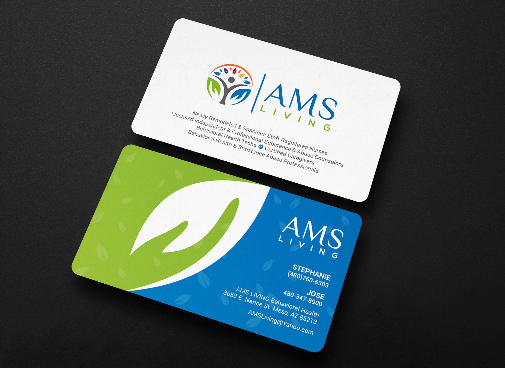 Business Card Design by chandrayaan.creative for AMS LIVING, LLC  | Design #27702765