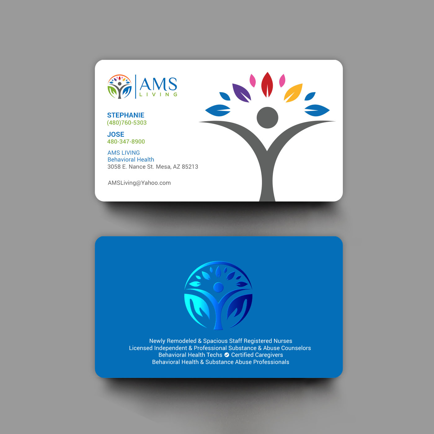 Business Card Design by chandrayaan.creative for AMS LIVING, LLC  | Design #27702766