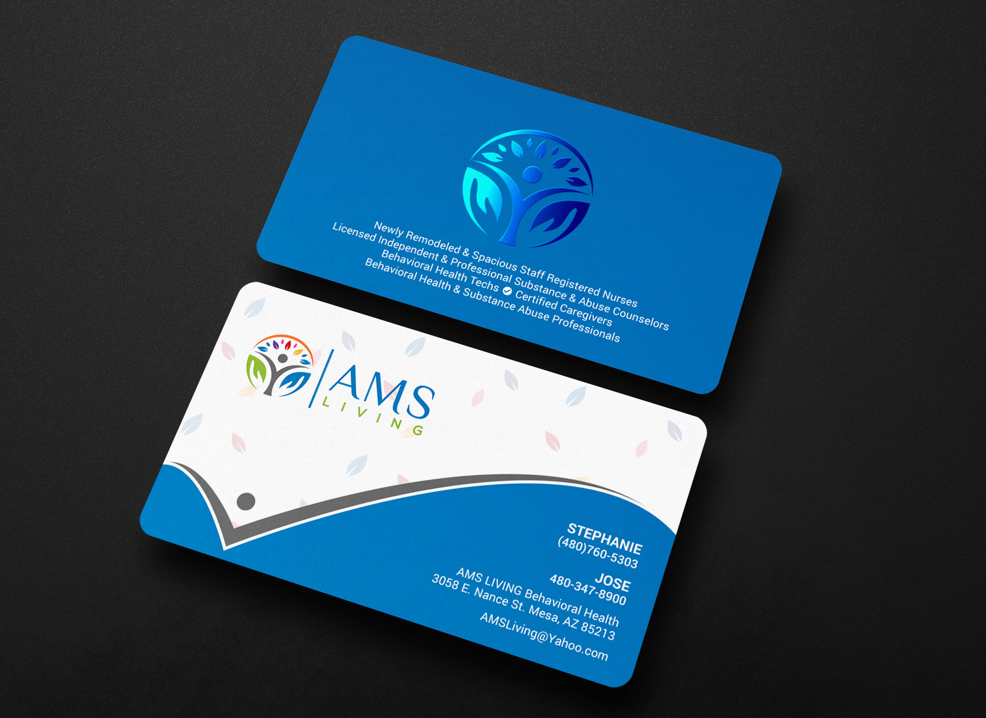 Business Card Design by chandrayaan.creative for AMS LIVING, LLC  | Design #27702767