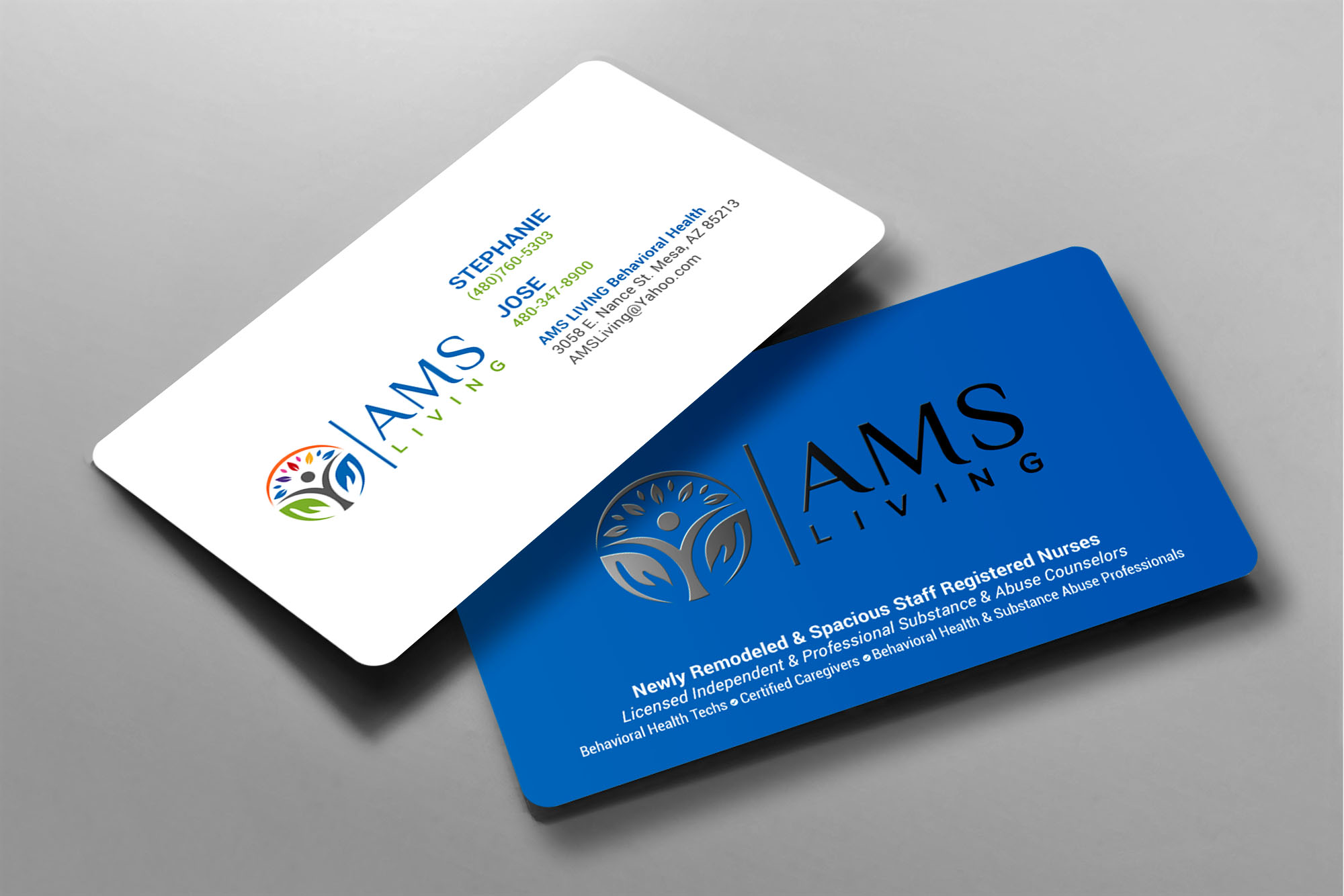 Business Card Design by chandrayaan.creative for AMS LIVING, LLC  | Design #27704069