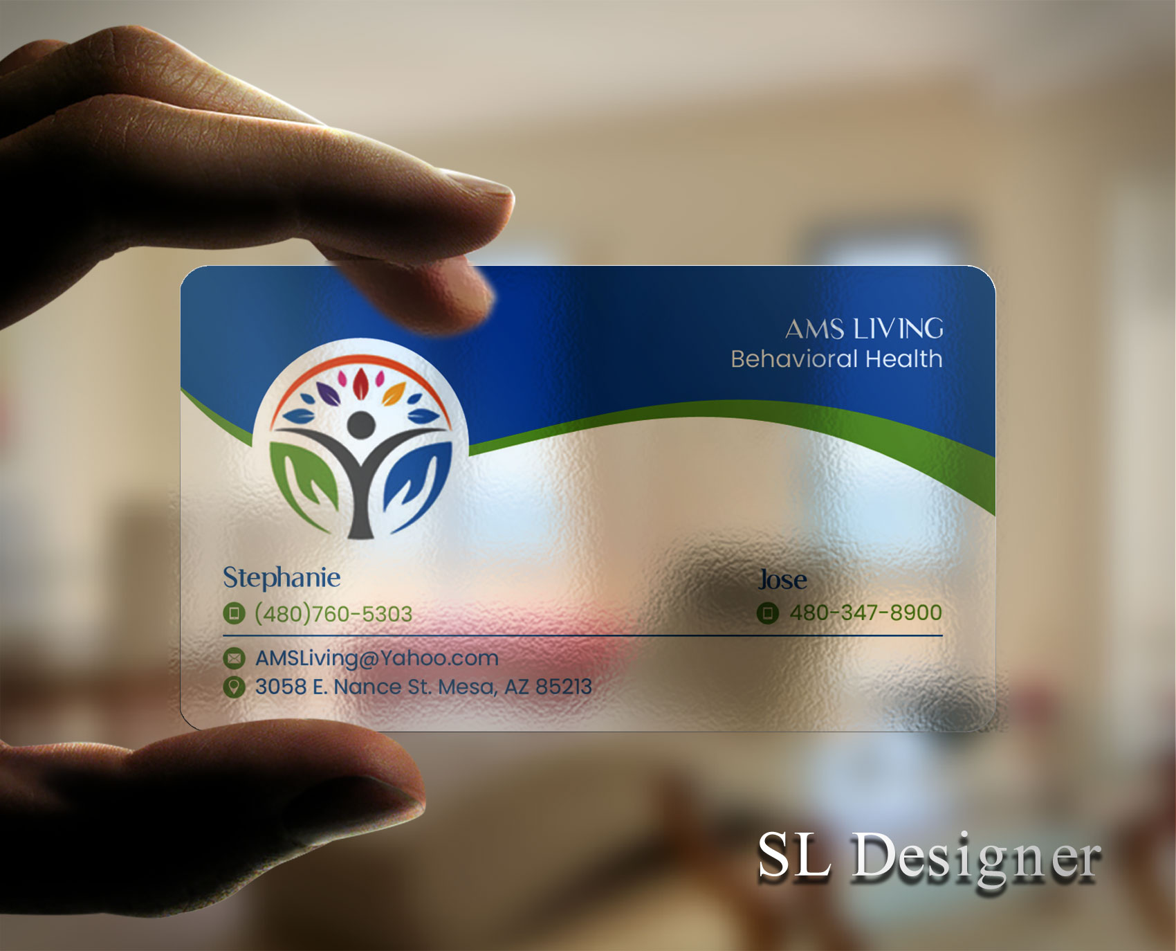 Business Card Design by SL Designer for AMS LIVING, LLC  | Design #27703725