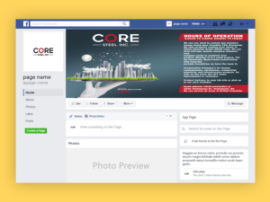 Diseño de Facebook por Andre Samuels para Core Steel Inc. | Diseño: #27726318