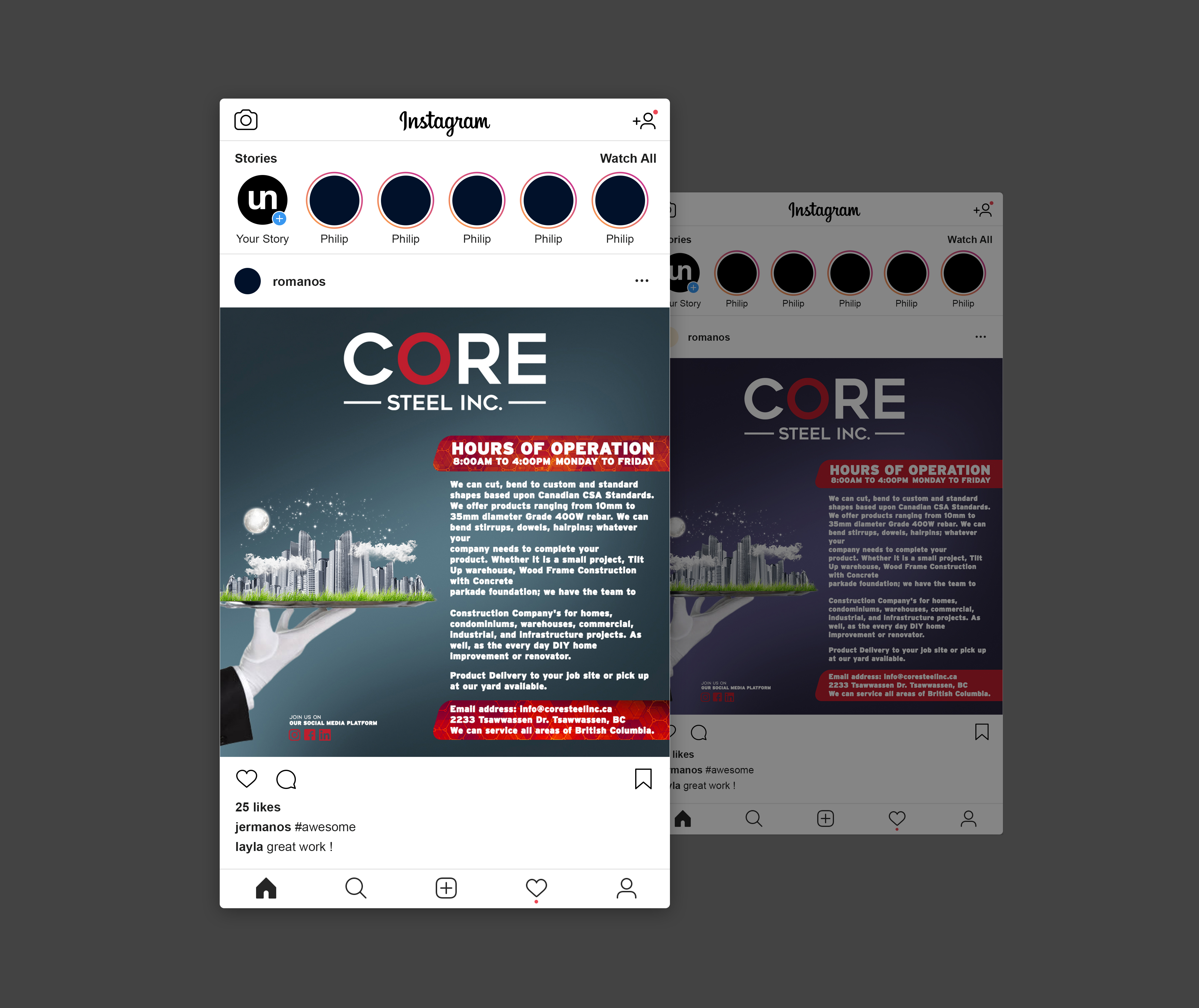 Facebook Design by Andre Samuels for Core Steel Inc. | Design #27726320