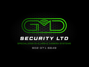 GMD SECURITY LTD            SPECIALIZING IN ALARM & CAMERA SYSTEMS. 902-371-6649 | Design de Logo par JTdsign