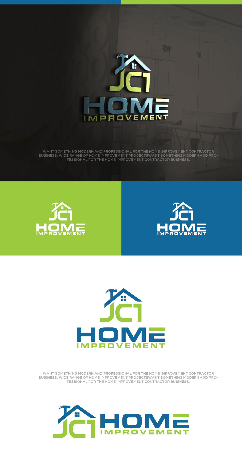 Logo Design by AlphabetZero.co.uk for JC1 Home Improvement | Design #27715408