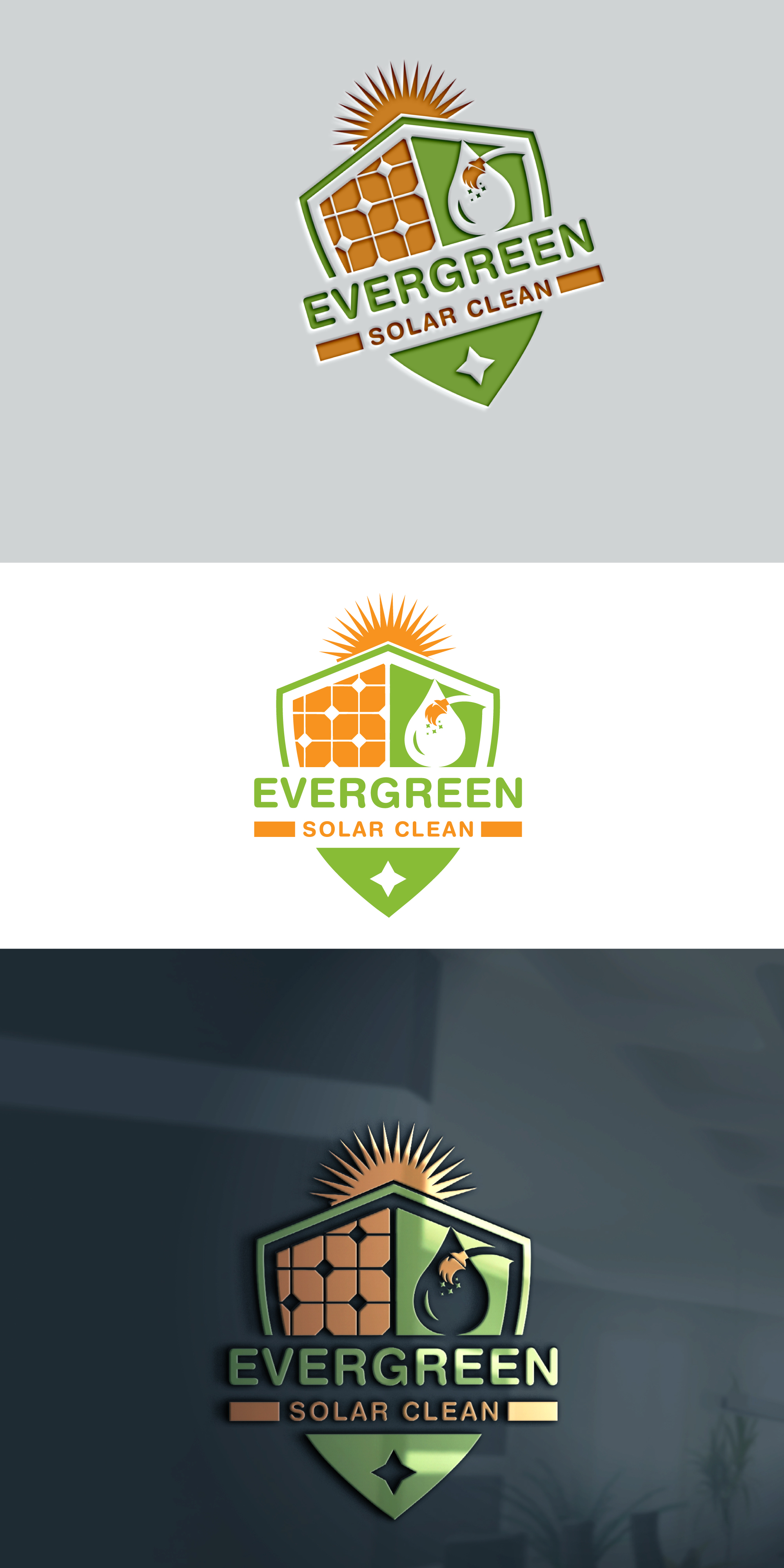 Logo Design by Md Sakhawat Hosssain for Evergreen Solar Clean | Design #27733628