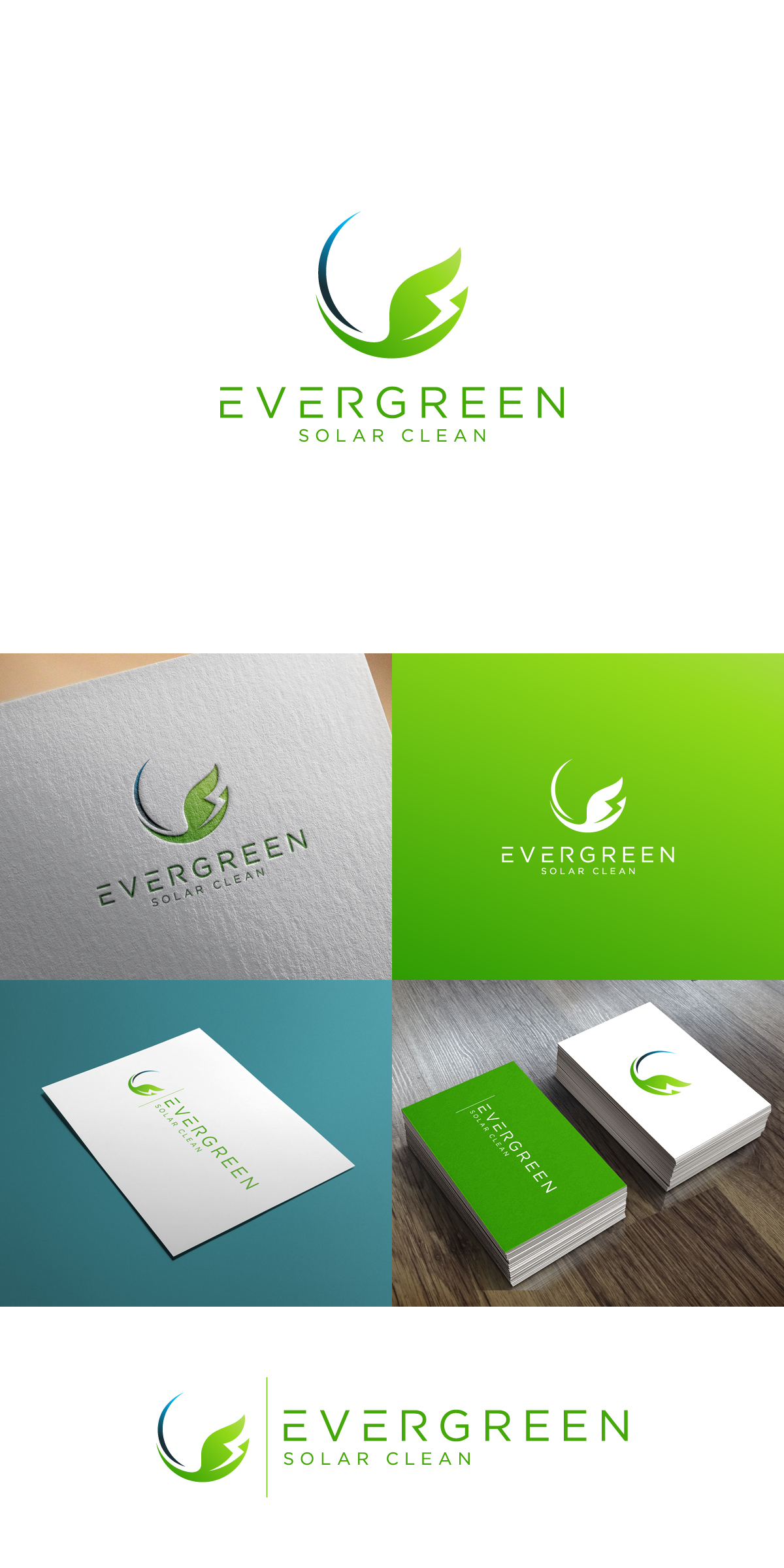 Logo Design by NineOwl for Evergreen Solar Clean | Design #27709190