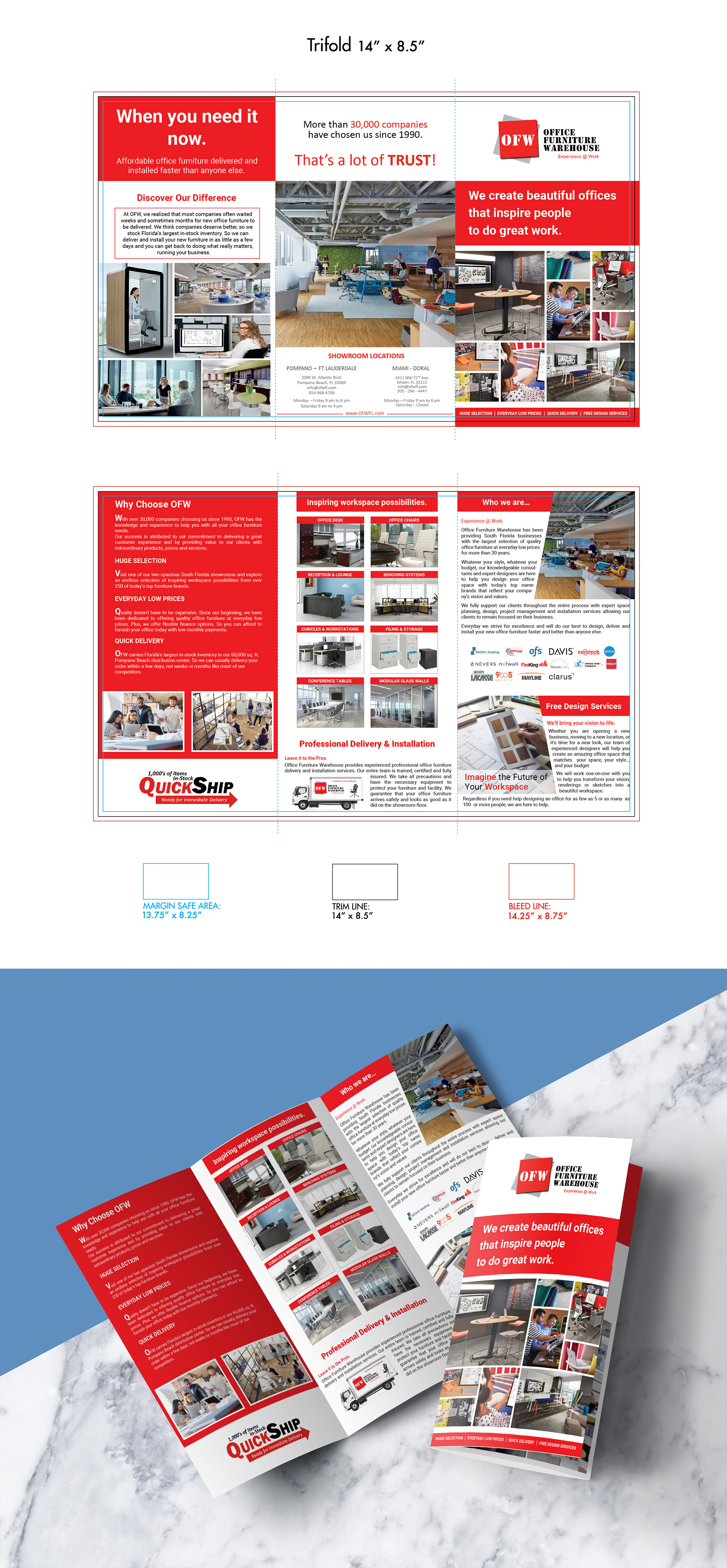 Design de Flyer par MadihDesign pour Office Furniture Warehouse | Design #27728078