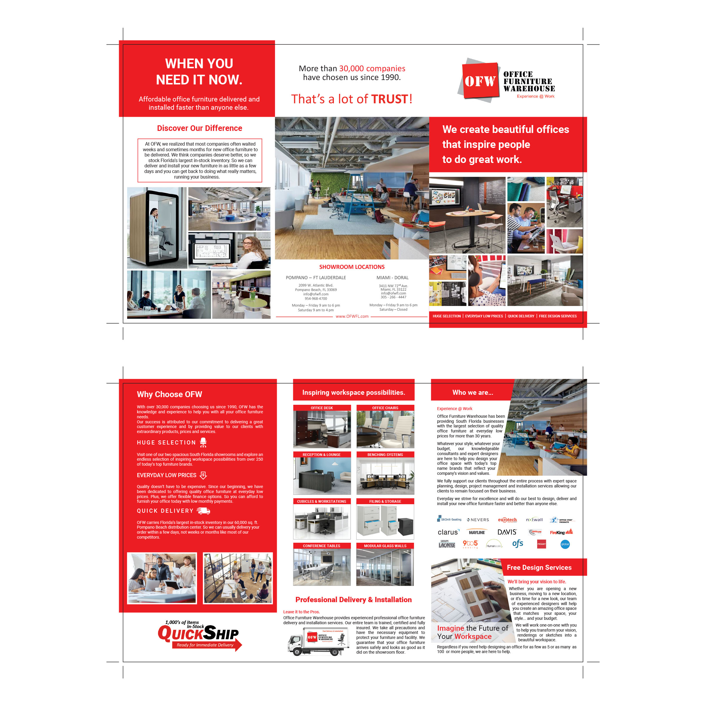 Flyer Design by MadihDesign for Office Furniture Warehouse | Design #27734008