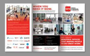 Flyer-Design von BLUE WINGS für Office Furniture Warehouse | Design #27716300