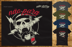 Skull with Jiu Jitsu belt running through it | T-Shirt-Design von CoffeeBreak88