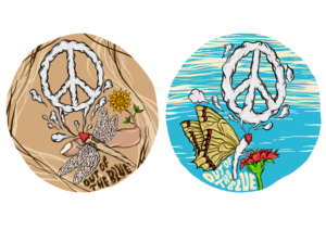 Butterfly and Dragonfly t-shirt design with joint & smoke | T-Shirt-Design von Naguna