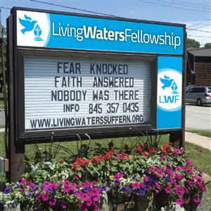 Church - Living Waters Fellowship Signage Design | Schilder-Design von gilbert j