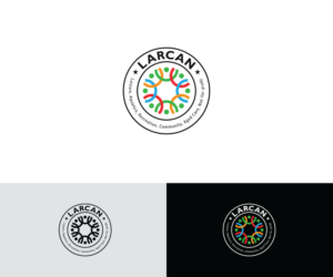 Larcan (top line).  Leisure, Aquatics, Recreation, Community, Aged Care, Not-for-profit(below line) | Logo Design by Iris 3
